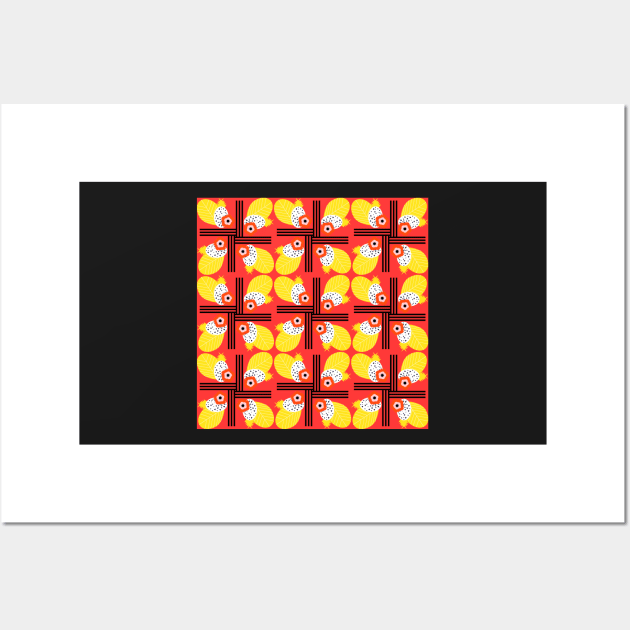 Fruity floral in red Wall Art by cocodes